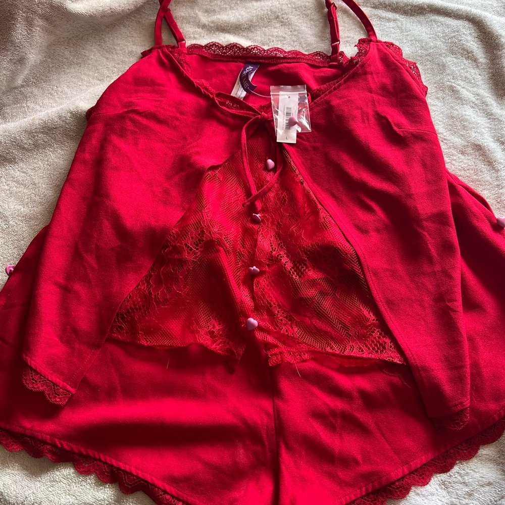 Adore Me Red Lace Camisole